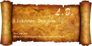 Lichtner Dorina névjegykártya